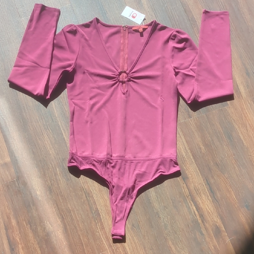 (NEW) RED BY  BKE  One Piece Bodysuit For Women in Burgundy Size:SMALL. $8